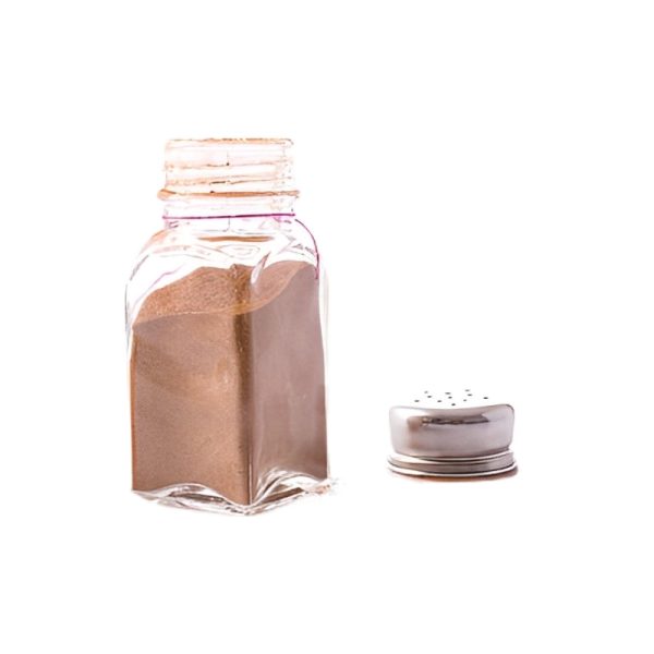 square glass spice bottle