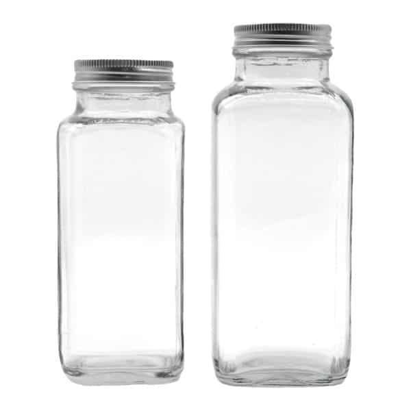 French square bottle with cap