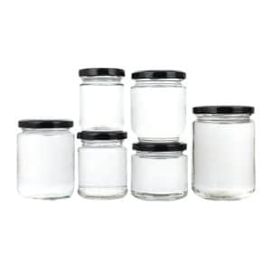 glass sauce jar with twist off lids