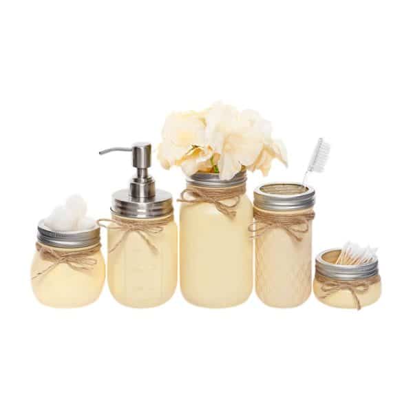 bathroom jar set