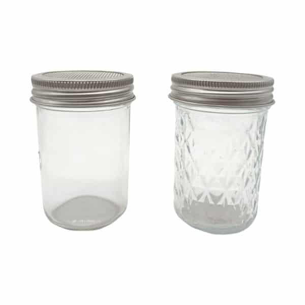 tapered glass jar