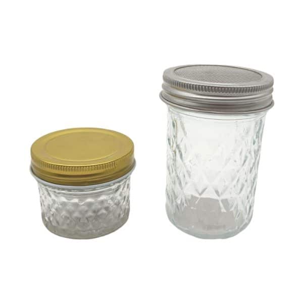 tapered glass jar