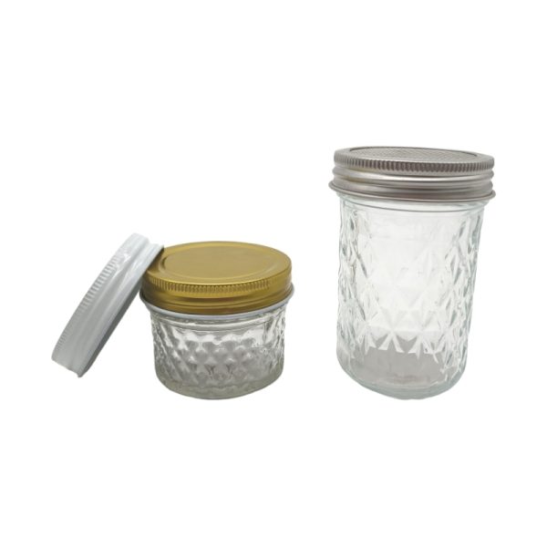 tapered glass jar