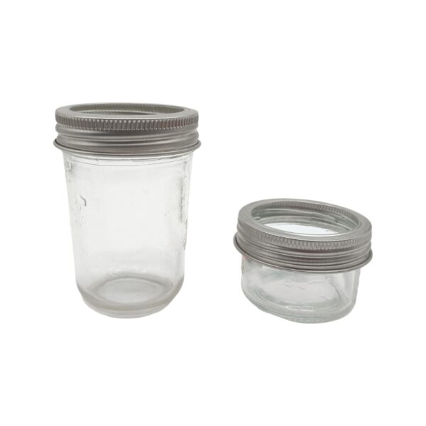 tampered glass jars