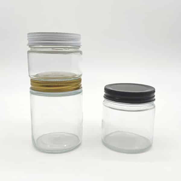 straight side glass jar