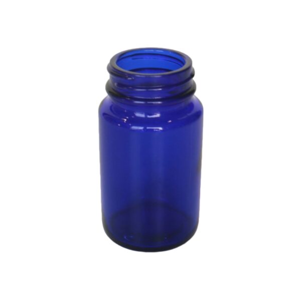 Blue Glass Capsule Bottle