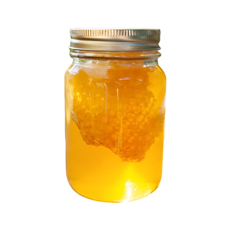 glass jar for bee juice honey