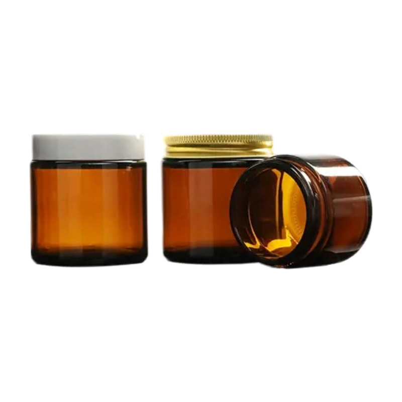 4 oz amber Cosmetic Jars