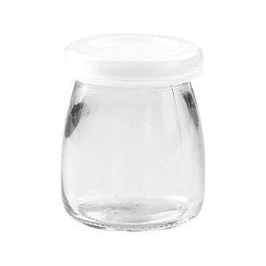 Pudding glass jars with lids